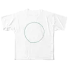 袴田章子／Shoko HakamadaのMARU-緑 フルグラフィックTシャツ