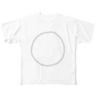 袴田章子／Shoko HakamadaのMARU-黒 フルグラフィックTシャツ