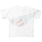 オカメインコ定点観測の下からオカメインコ　ホワイトフェイスルチノー All-Over Print T-Shirt