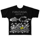 ゴータ・ワイのFANTASIA～ひまわり～　Black All-Over Print T-Shirt