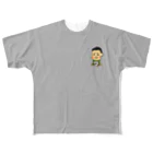 HappyGorillaのライトグレー-3 All-Over Print T-Shirt