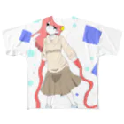 小雨屋さんは静かに暮らしていたいの夕子ちゃん(フル) All-Over Print T-Shirt