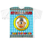 russell-squareのhappy is all our side All-Over Print T-Shirt