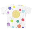 Maru ⭕ MandalaのMaru ⭕ Mandala 花雲流 フルグラフィックTシャツ