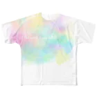 お天気ふたご＊にじいろKaoのnanairo（円）フルグラフィック All-Over Print T-Shirt