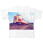 ELECTRICLADY LABOの電車雷鳥 Train mania フルグラフィックTシャツ