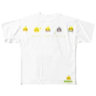 LittleLoroの丸オカメインコ ヒヨコ型 1頭身 横並び 0457 All-Over Print T-Shirt