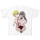 星野がれきの金髪×黒髪百合 All-Over Print T-Shirt