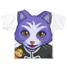 雪猫カゥルの雑貨店の雪猫カゥル、イラストA フルグラフィックTシャツ