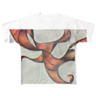 jjfreestylexxxxのオレンジの糸 フルグラフィックTシャツ