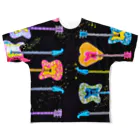 Rock★Star Guitar School 公式Goodsのサイケギター🎸 フルグラフィックTシャツ