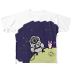 らじお堂の宇宙文鳥 フルグラフィックTシャツ