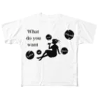 gyozaのWHAT DO YOU WANT フルグラフィックTシャツ