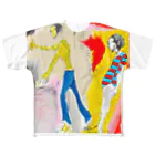 㐂十ショップの抽象絵アイテム All-Over Print T-Shirt