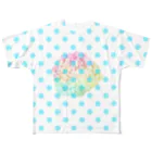 mizutama-no-umiのミズタマトハナ・ニジイロアジサイ All-Over Print T-Shirt