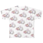 白石拓也の雪見うさぎがいっぱい！ All-Over Print T-Shirt
