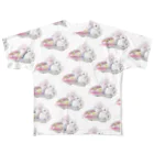 白石拓也の雪見うさぎがいっぱい！ All-Over Print T-Shirt