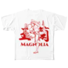 おうりょうじの玉蘭red（白木蓮/ハクモクレン/マグノリア） フルグラフィックTシャツ