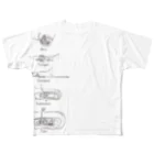 ちよ屋の金管楽器だよ！全員集合！ All-Over Print T-Shirt