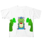 🐸かえるさんと仲間たち🐸のスキーとかえるさん フルグラフィックTシャツ