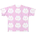 oroninetのぴえんなうさぎ。溶けるピンク All-Over Print T-Shirt