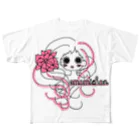 omamichanの花ガール フルグラフィックTシャツ