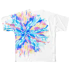 暇つぶしの色彩の雪の花 All-Over Print T-Shirt