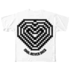 IDOL NEVER DIESのDIAMOND HEART フルグラフィックTシャツ