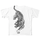 まりねまの虎さん刺繍図案 フルグラフィックTシャツ