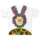 Sayuri Onoのflower rabbit フルグラフィックTシャツ