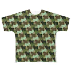 onehappinessのトイプードル シルエット 迷彩柄 All-Over Print T-Shirt