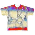 Designabeのショップのアート水滴 フルグラフィックTシャツ