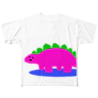  ぽにぽに通信ショップのにこにこゆるきょうりゅう① All-Over Print T-Shirt