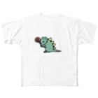 nikukyuのカエルくん フルグラフィックTシャツ