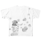 caro0318の女の子と犬 All-Over Print T-Shirt