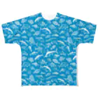 猫と釣り人のSALTWATER FISH_WB_FG フルグラフィックTシャツ