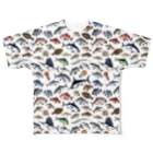猫と釣り人のSALTWATER FISH_C_FG All-Over Print T-Shirt