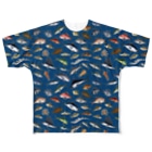 猫と釣り人のSALTWATER FISH_CWB_FG All-Over Print T-Shirt
