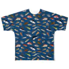 猫と釣り人のSALTWATER FISH_CWB_FG フルグラフィックTシャツ