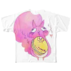 tomo⭐️✨新人Vtuberのりすせんさん　まかろん All-Over Print T-Shirt