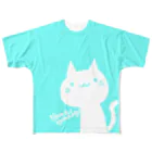 neko☆mushiのはぶ　あ　にゃいす　でい（青） フルグラフィックTシャツ