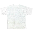 Niea999’s プチハッピー shopのLove life, go vegan All-Over Print T-Shirt