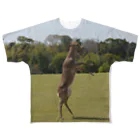 鹿野屋のスタンディング鹿。 フルグラフィックTシャツ