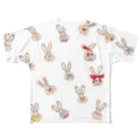 HIRAのご機嫌なうさぎ🐰　12匹ver フルグラフィックTシャツ