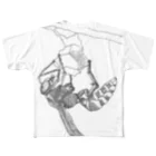 無名昆虫のクイーン　スケッチ風 フルグラフィックTシャツ