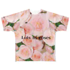 水彩屋のLots of roses フルグラフィックTシャツ