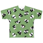 chippokeのころころパンダいっぱい（グリーン） All-Over Print T-Shirt