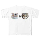 猫カフェにあにゃあグッズショップのひとり猫カフェにあにゃあきくらげ＆めかぶ フルグラフィックTシャツ