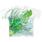 tyui_gb_s30のアーティスティック×トライバル~グリーン~ All-Over Print T-Shirt