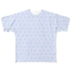 あわじテキスタイルの宝石のお花のTシャツ サファイア All-Over Print T-Shirt